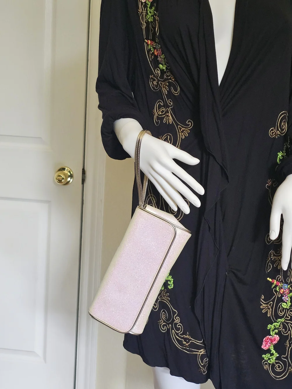 Marc Jacobs Iridescent White Wristlet Clutch